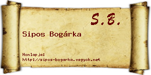 Sipos Bogárka névjegykártya